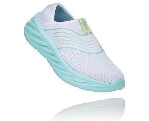 Hoka One One ORA Recovery Shoe Womens Recovery Sandals White/Blue Tint | AU-5930714